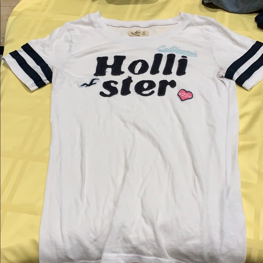 Hollister white embroidered top